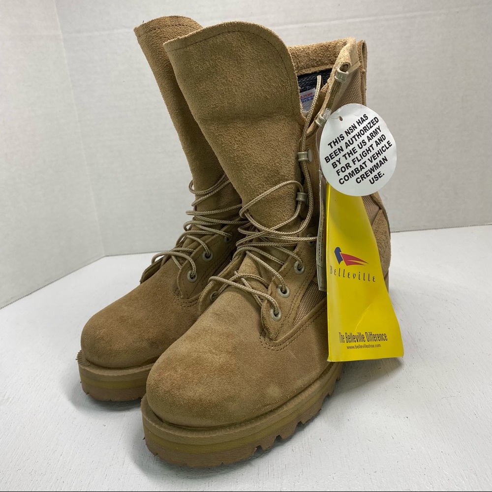 Belleville Military Army Boots Sz 6.5R Desert 3 Layer Temperate Weather Goretex.
